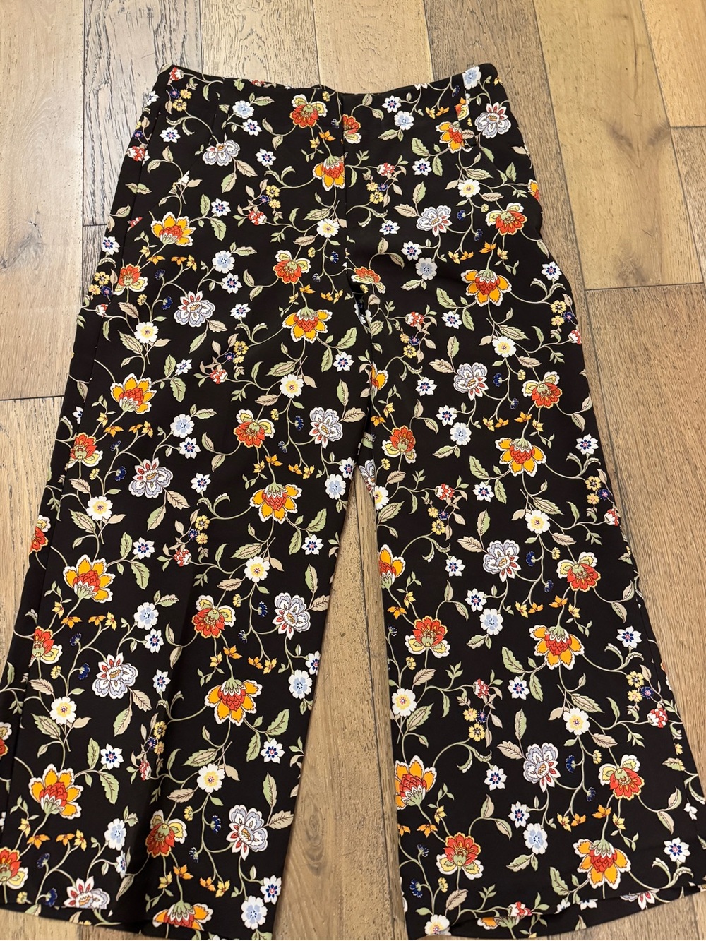 Brown Floral Pants